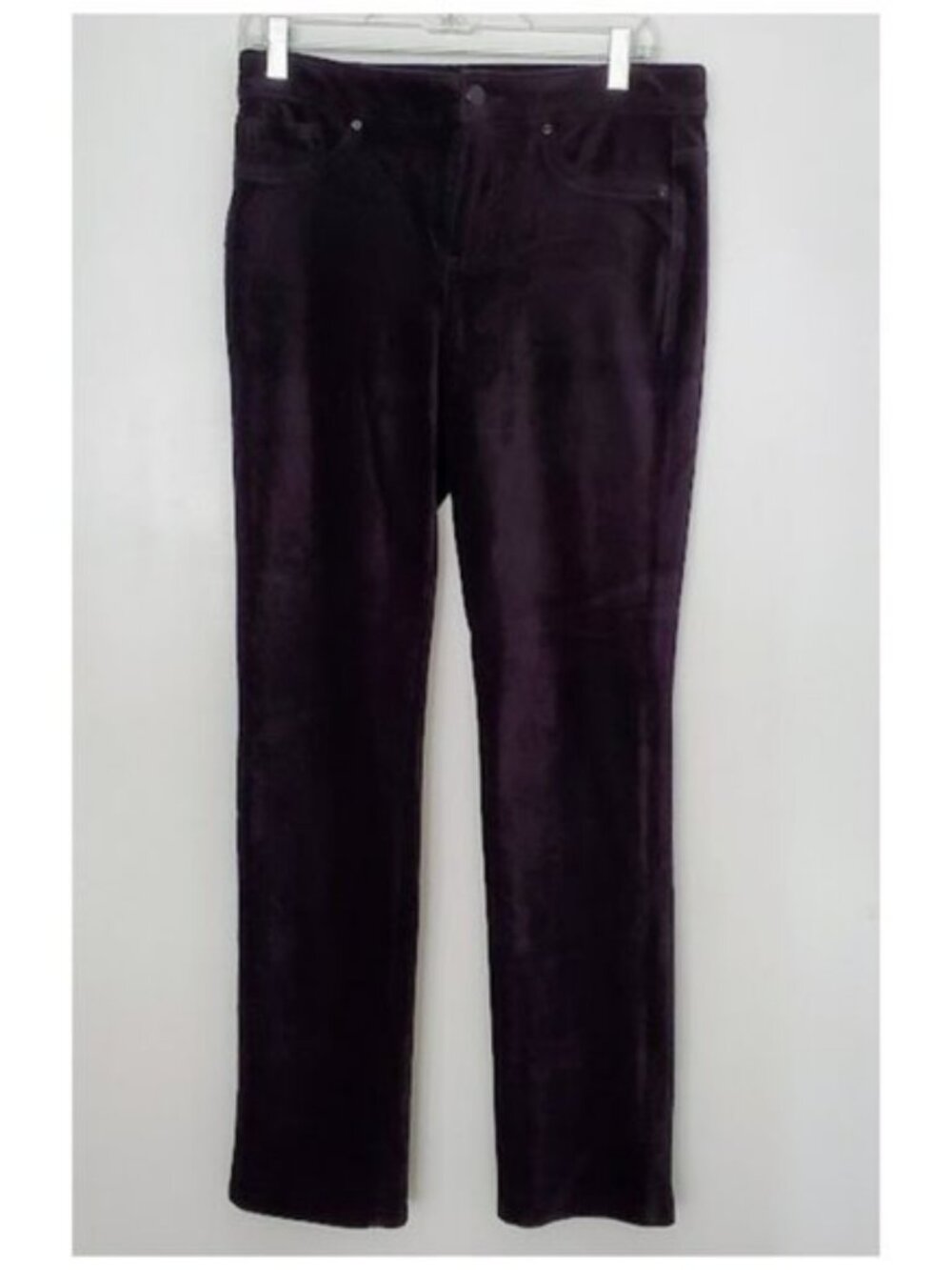 Black Soft Stretch Corduroy Leggings Straight Leg High-Rise Size M Dark Academia